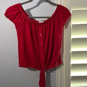red blouse